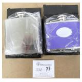 2 New Stainless Steel Flasks