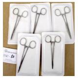 5 Sealed Medline Sterile Scissors