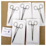 5 Sealed Medline Sterile Scissors