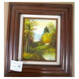 Framed & Signed Oil on Board 18"x16"