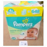 Box of Pampers Wipes