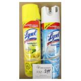 2 Cans Lysol Disinfectant Spray