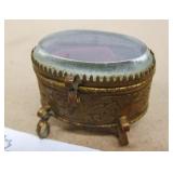 Vintage Beveled Glass Jewelry Casket