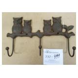Cast Iron Owl Coat Hook