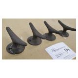 4 Cast Iron Boat Cleat Hooks
