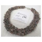 Natural Leopard Skin Jasper Necklace MSRP $485