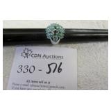 .925 Silver 2.52ct Emerald Ring MSRP $570