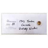 1943 Tombac Canada Victory Nickel