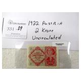 1922 Austria 2 Krone