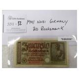 1941 Nazi Germany 20 Reichsmark