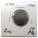 1940 Nazi Germany 10 PFG Zinc