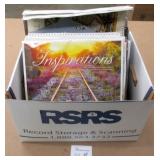 Box Lot of Approx 40 New Past Year Calendars