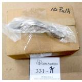 10 Franklin Satin Brass Door Handles 3"