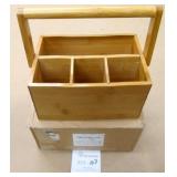 Bamboo 4 Compartment Storage Holder