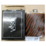 Visol 6oz Stainless Steel Faux Print Flask