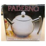 Paderno Vienna 1.25L Tea Pot & Strainer