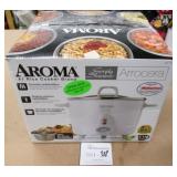 Aroma Stainless Steel 4-14 Cups Rice Cooker