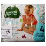 2 Packs Seventh Generation Size 4 Diapers