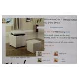 Roundhill 2 in 1 Storage Ottoman w/Stool