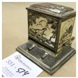 Vintage Egyptian Sarcophagus Cigarette Dispenser