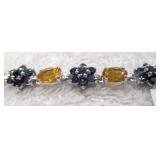 10.23ct Sapphire/Citrine Bracelet MSRP $2235