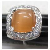 .925 Silver 6.12ct CZ Ring MSRP $215 Size 8 3/4