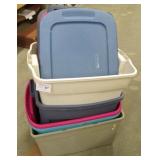 Lot of 5 Storage Tote w/Lids