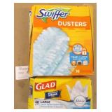 Swiffer Dusters & Glad Size Large Garbage Bags