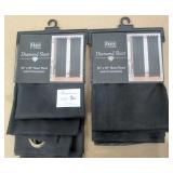 2 Diamond Sheer 56x90" Panels w/Grommets