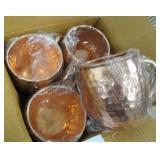 Set of 4 Copper Mugs