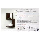 Kiera Grace Priva Set of 2 Corner Shelves