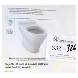 Toto White Aquia Dual Flush Toilet Bowl
