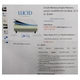 Lucid 10" Memory Foam Dual Layered Queen Mattress