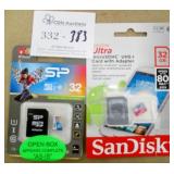 2 Open SDHC Micro Cards