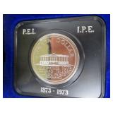 1873-1973 P.E.I Silver Dollar in Case