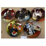 5 Norman Rockwell Collector Plates