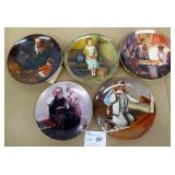 5 Norman Rockwell Collector Plates