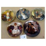5 Norman Rockwell Collector Plates