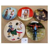5 Norman Rockwell Collector Plates