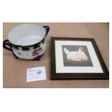 Rooster Wall Art & Vintage Pot
