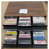 Lot of 72 Cassette Tapes in Case