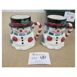 Pair of Snowmen Mugs