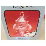 Desire Hand Cut Mouth Blown Glassware Candy Dish
