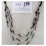 Natural Crystal/Agate/Amethyst Necklace MSRP $310