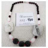 Natural Jasper/Howlite/White Jade Necklace