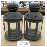 Pair Metal Candle Holder