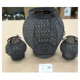 3 Metal Candle Holders