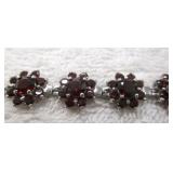 .925 Silver 10.08ct Garnet Bracelet MSRP $2285