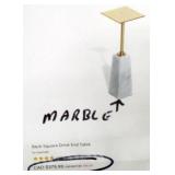 Beck Marble Square Drink End Table