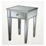 Claybrooks Mirrored End Table w/Drawer